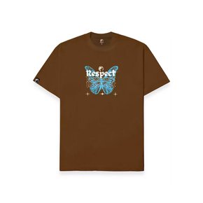 Camiseta Respect Manga Curta Butterfly Blue Marrom