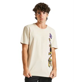 Camiseta Volcom Manga Curta Haynes Off White