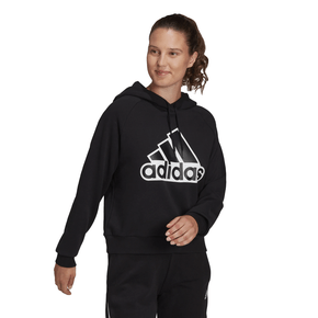 Moletom Adidas Canguru Fechado Essentials Outlined Preto