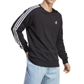 Moletom Adidas Fechado Essential 3-Stripes Preto