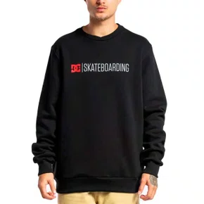 Moletom DC Careca Minimal Crew Preto