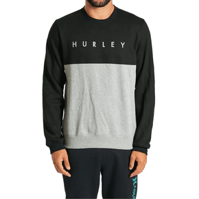 Moletom Hurley Fechado Careca Type Cinza Mescla/ Preto