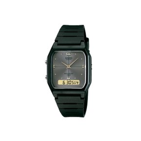 Relógio Casio Analógico Digital Vintage Preto/ Cinza AW-48HE