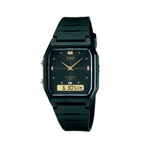 Relógio Casio Analógico Digital Vintage Preto/ Preto AW-48HE