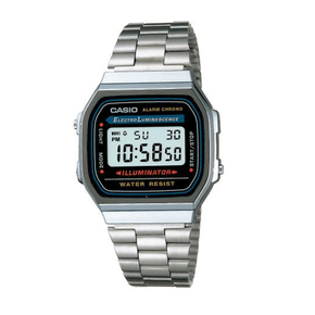 Relógio Casio Digital Vintage Prata A168WA-1WDF
