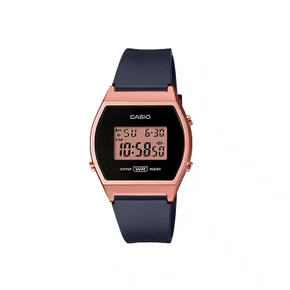 Relógio Casio Digital Vintage Preto/ Rose LW-204-1ADF