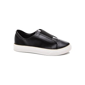 Tênis Beira Rio Slip On Preto/ Branco