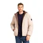 Jaqueta Beagle Dupla Face Puffer Matelassê Marrom/ Bege