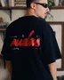 Camisa Midas Manga Curta Oversized Print Preta