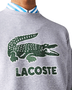 Moletom Lacoste Fechado Careca Crackled Cinza Mescla