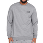 Moletom Puma Careca Essentials Small Logo Cinza Mescla
