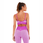 Top Alto Giro Mescla Colors Sem Costura Rosa